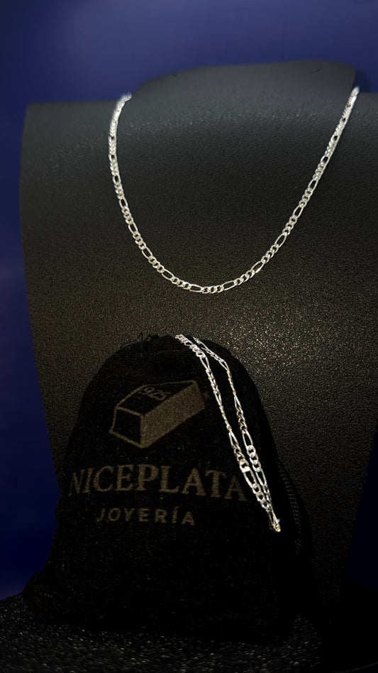 Cadena Figaro 3X1 2mm / Plata .925 - NICEPLATA