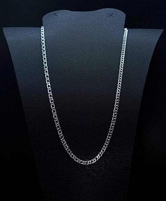 Cadena de Plata .925 / Cadena Doble Barbada 4mm