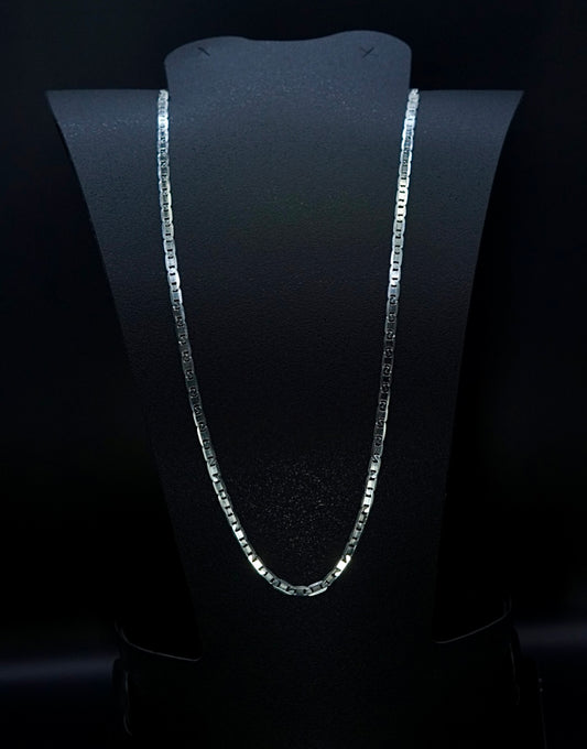 Cadena de Plata .925 / Valentino Esgrafiada 4mm - NICEPLATA