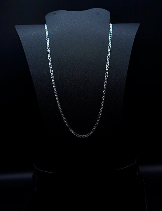 Cadena de Plata .925 / Eslavon Esgrafiado 4mm