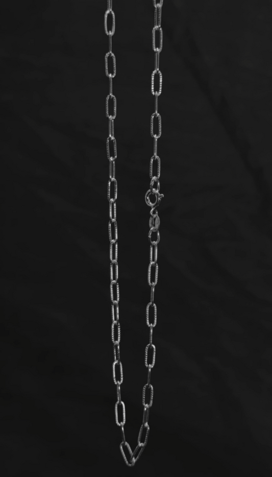 Cadena de Plata .925 / Cuadro Inglés Satinado 4mm