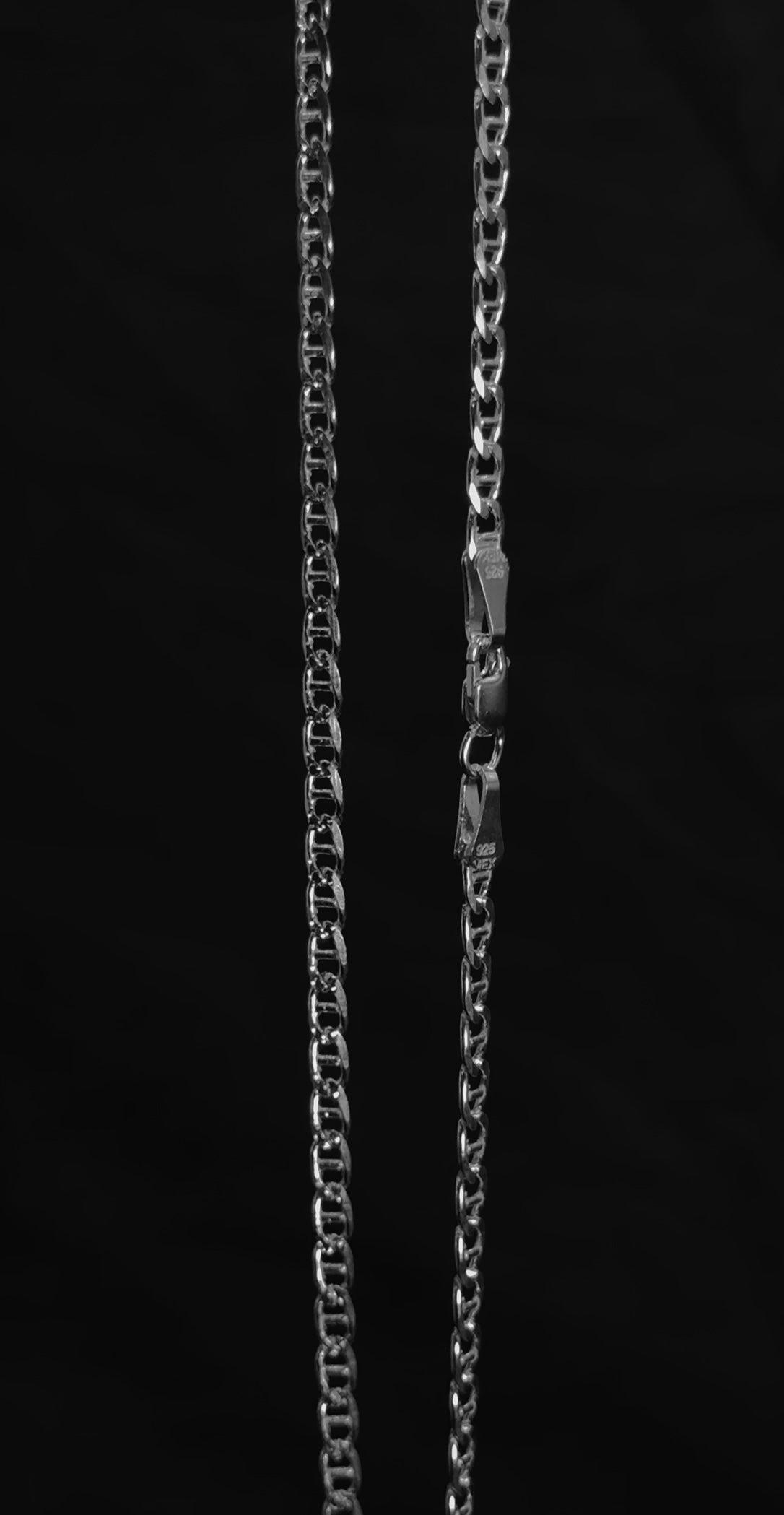 Cadena de Plata .925 / Eslavon Esgrafiado  4mm - NICEPLATA