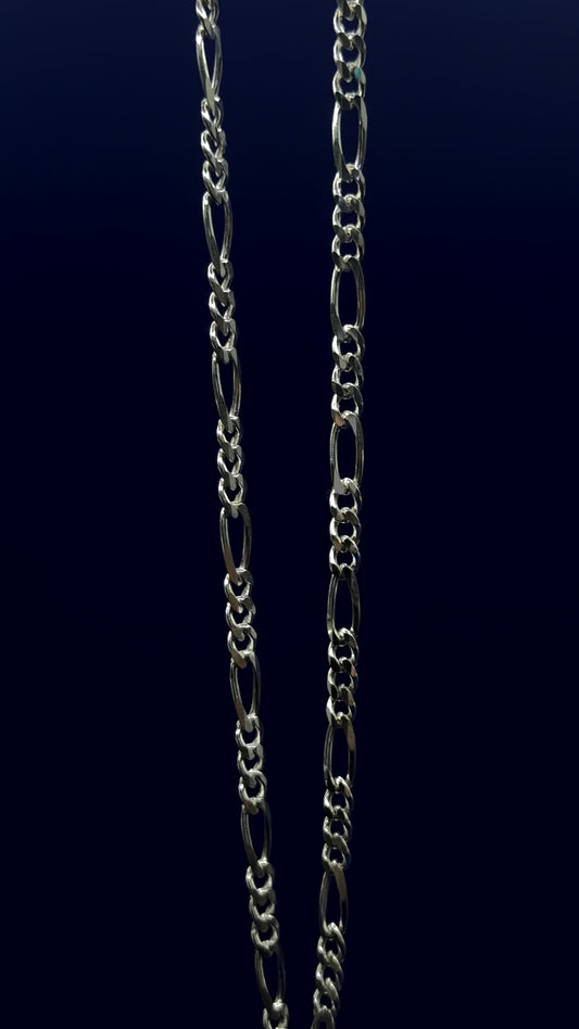 Cadena de Plata .925 / Cubana 3x1 Diamantada 4mm