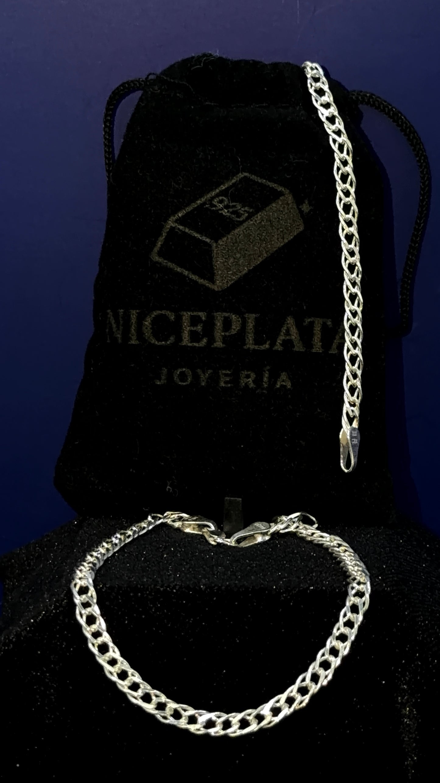 Pulsera Doble Barbada 4mm  /  Plata .925 - NICEPLATA