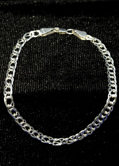 Pulsera Doble Barbada 4mm  /  Plata .925 - NICEPLATA