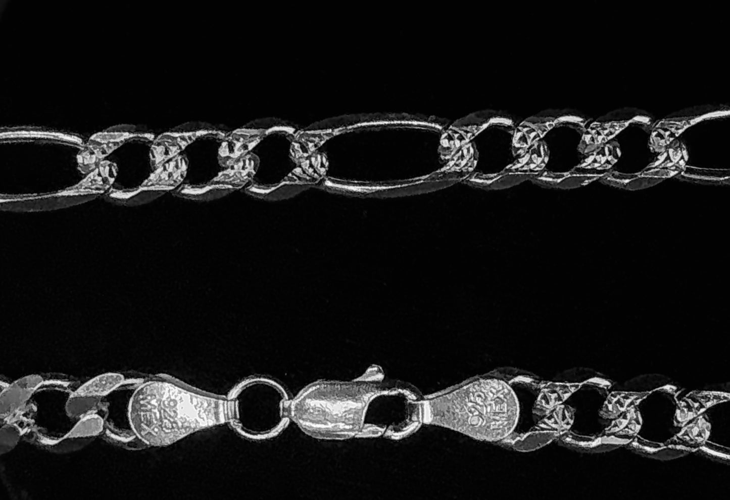 Cadena de Plata .925 / Cartier Esgrafiada 8mm