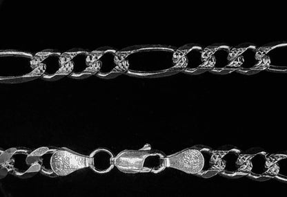 Cadena de Plata .925 / Cartier Esgrafiada 8mm - NICEPLATA