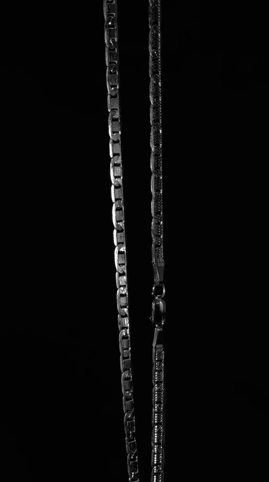 Cadena de Plata .925 / Valentino Esgrafiada 4mm - NICEPLATA