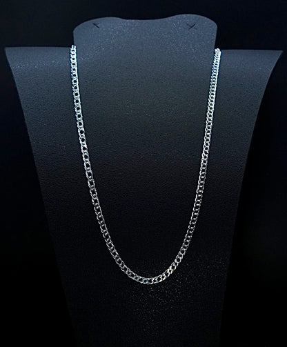 Cadena de Plata .925 / Cadena Doble Barbada 4mm