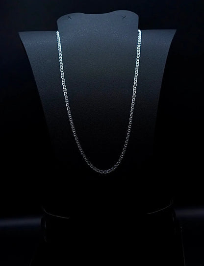 Cadena de Plata .925 / Eslavon Esgrafiado  4mm - NICEPLATA