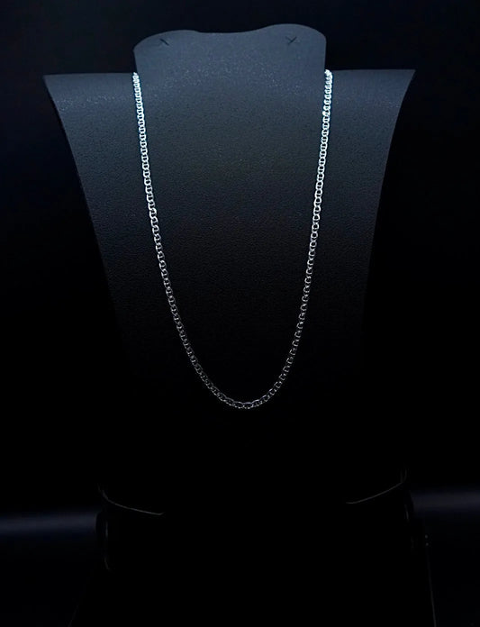 Cadena de Plata .925 / Eslavon Esgrafiado  4mm - NICEPLATA