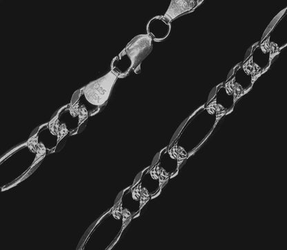 Cadena de Plata .925 / Cartier Esgrafiada 8mm