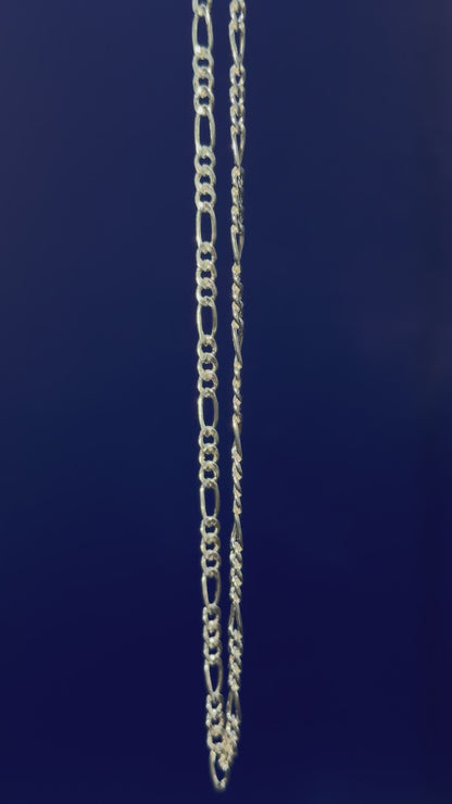 Cadena Figaro 3X1  2mm  / Plata .925